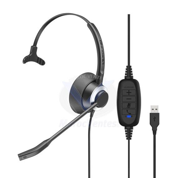 Micro-Casque Monaural UC Connexion USB-A avec Fonctions Cordon USB A-RX PRO 5000 M USB-A RX